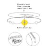 BriLove 925 Sterling Silver CZ Sunflower Bracelet for Women Adjustable