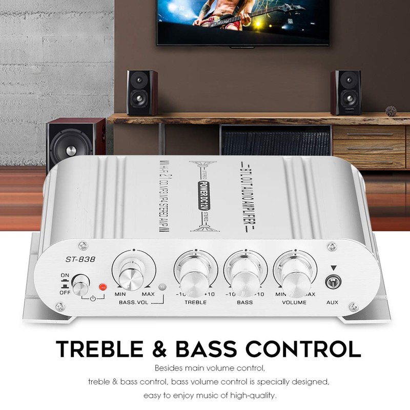 Mini HiFi Stereo 2.1 Channel Audio Amplifier for Home Car