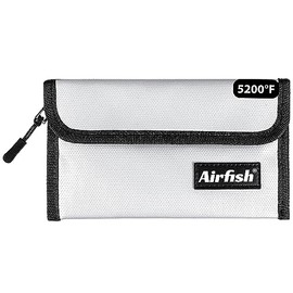 Fireproof Money Bag 5 x 8 Inch Fireproof Wallet Non Itchy Fireproof and Waterproof Zipper Small Fireproof Money Bag for Valuables Jewelry Currency Cards