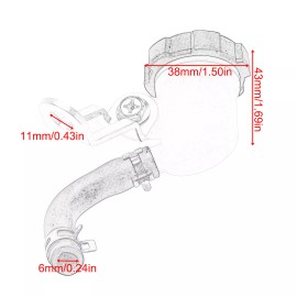 Unbranded Universal Brake Clutch Master Cylinder Oil Fluid Tank Reservoir With Bracket