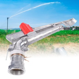 KONKENIE 1.5" Irrigation Spray Gun with 2 Nozzles 360° Rotating Large Area Agricultural Sprinkler Adjustable Impact Watering Spray Tool for Garden Farm Lawn Irrigation (For 1.5" Pump,Regular Model)