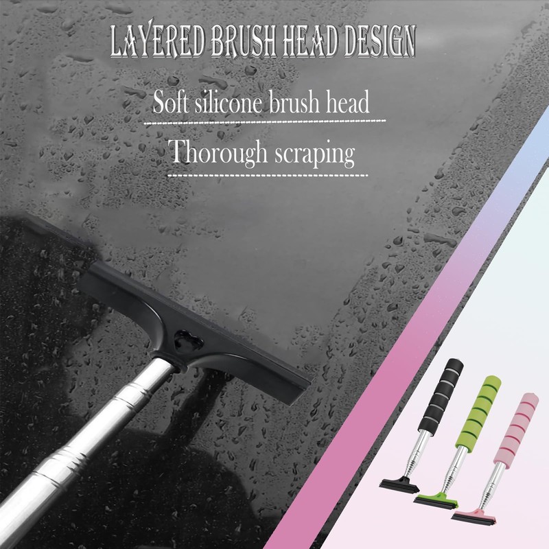 Retractable Car Side Mirror Squeegee, BENACES 3 Pack Portable Telescopic