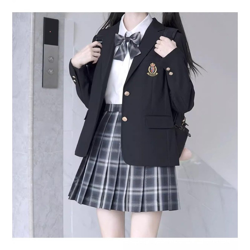 ANGELCITY High School Uniform Jacket, School Blazer, Formal Suit, Girls,