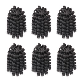 Wand Curl Jamaican Bounce Crochet Hair - 6packs Twist Braid & Curly Hair for Black Women (2#, 12 Inch)