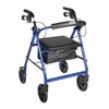FGR728BLEA - Drive Medical 4-Wheel Rollator Blue, 7-1/2 Casters, Aluminum