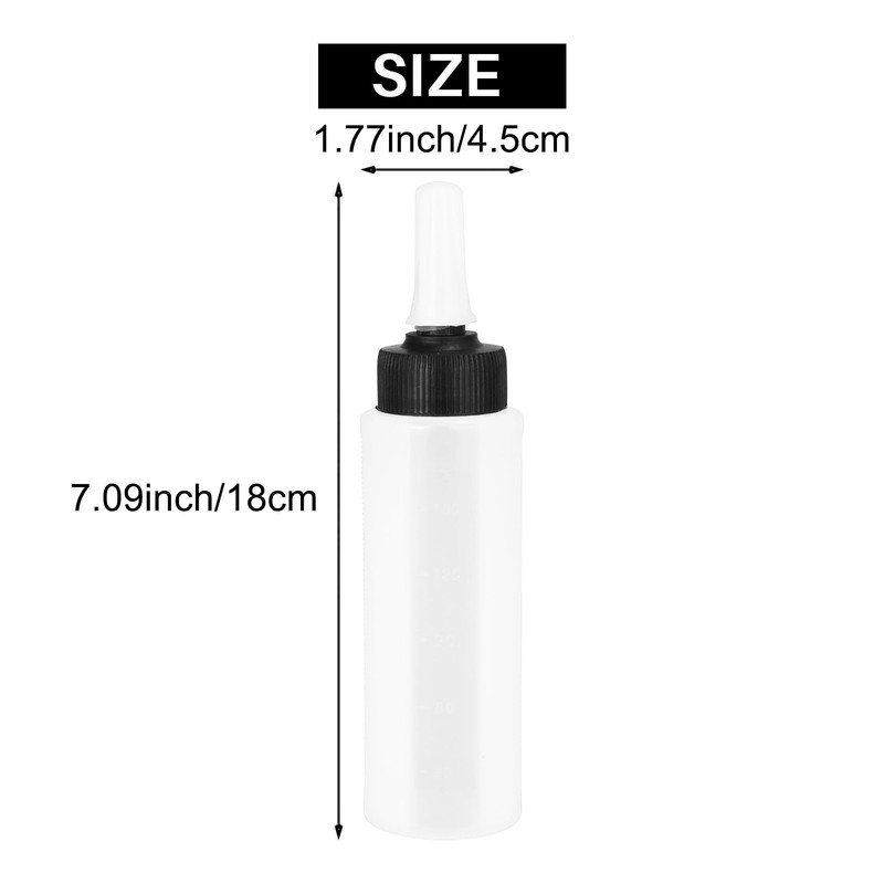 10X 150Ml Salon Hair Color Measuring Applicator Bottle Scale Hairdressing