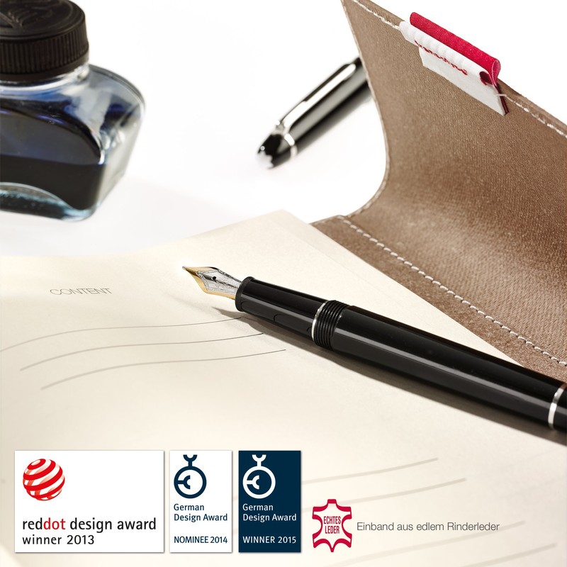 Transotype senseBook Large Leather Flap Squared Notebook