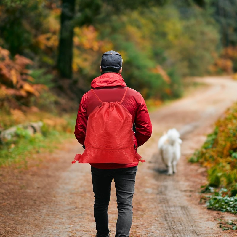 [PATIKIL] Drawstring Backpack Bag Gym Bag String Backpack with Zip