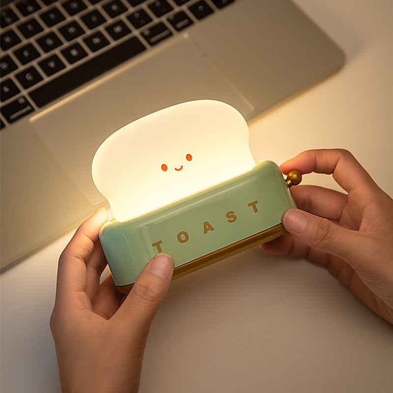 LED Bread Emotion Machine Night Light Eye Protection Portable Imitation