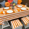 Ronny Block Stripe Tablecloth (orange)
