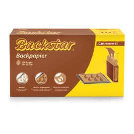 Backstar 100 Professional Sheets of Baking Paper Gastronorm 1/1 53 x 32.5 cm
