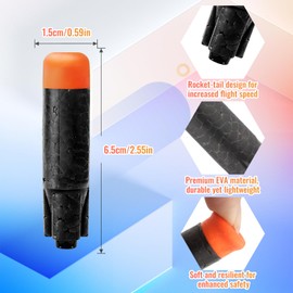SYNTHORA Foam Darts 16 Refill Pack, 6.5cm EVA Foam Bullets, Durable Refill Bullets for Ultra Series Blaster