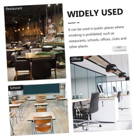 CIYODO Double-sided No Smoking Table Tent Sign Stainless Steel Indicator Office Home Reminder