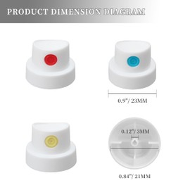 Spray Paint Caps Cap for Female -Spray,Graffiti Art Supplies Spray Can Nozzle, Pack of 24, Spray Paint Nozzles