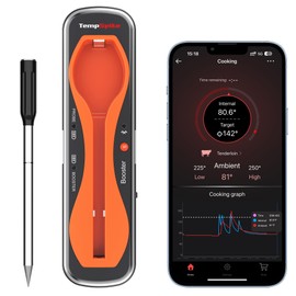 ThermoPro TempSpike 500 ft Wireless Meat Thermometer Digital, Bluetooth Meat Thermometer Wrieless for Beef Lamb Chicken Turkey, Smoker Acccessories for Rotisserie Sous Vide BBQ Oven Air Fryer