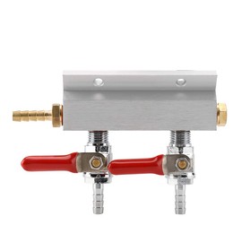 Mutiway Homebrew Co2 Aire Distribuci¨®n de gas Distribuidor m¨²ltiple Separador Cerveza Kegerator 1/4 Barb,Hogar y Cocina