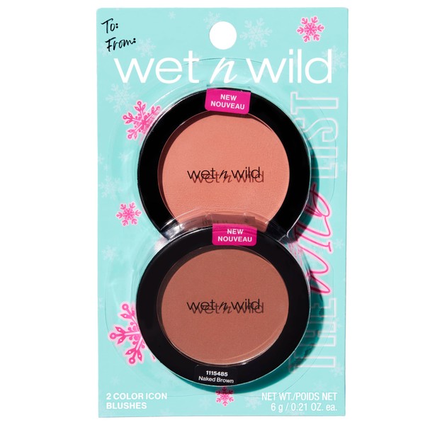 wet n wild The Wild List Color Icon Blush Duo | Bed of Roses & Naked Brown | Holiday Gift Sets | Stocking Stuffers