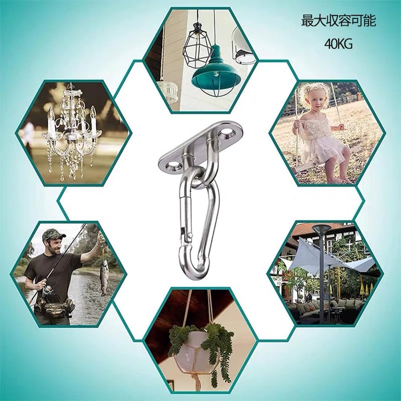 youyiful Pad Eye Ceiling Hook Fixing Hardware Eye Plate Stainless