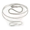 Avalaya Hammered Snake Upper Arm,Armlet Bracelet/up to 28cm Upper arm/Silver