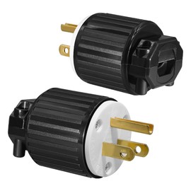 Nema 5-15P Male Plug Heavy Duty Replacement Male Plug – 15A 125V, 2-Pole 3-Wire Straight Blade Wide Cord Range,Ideal for Power Tools, Appliances1Pack