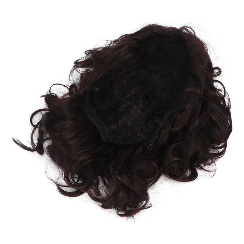 Men Short Black Wigs Soft Texture Breathable Adjust Net Firmly