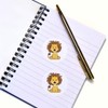 24 x 40mm Round 'Cute Lion' Stickers (SK00055747)