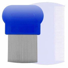 Head Lice Comb Removal Stainless Steel Reusable Metal Long Tooth hair Brush With Spiral Grooves Kids Adults Pets Lice Removes Treatment Louse Nits Long Short Thick Fine Dry Wet Hair Assorted colour