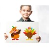 52pcs Thanksgiving Crafts for Kids, Make-A-Turkey Stickers Party Games/Favors/Supplies(Small Size)