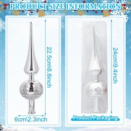 LETTERASHQP Christmas Tree Topper, Silver Christmas Tree Topper, Small Shiny Tree Topper, Christmas Tree Topper, Plastic Christmas Tree Decoration for Holiday Decoration