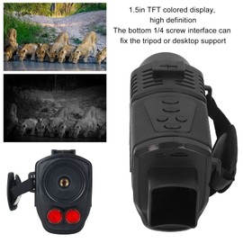 Bewinner 1080P Digital Infrared Night Vision Monocular, 1.5in TFT HD Screen Monocular Telescope for Adults, with IR Light, 5X Magnification, Video Recording for Outdoor Activities