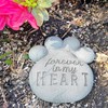 AuldHome Dog Pawprint Memorial Stone; Pet Cat or Dog Bereavement
