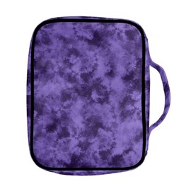 Poceacles Purple Bible Cover with Durable Handle, Carrying Book Case Church Bag Bible, Protective with Zippered Pocket, Bible Study Accessories Supplies, Book Protector for Book Lovers