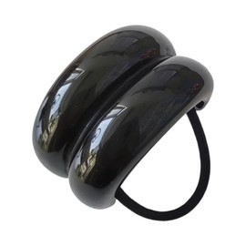 RPZL Brazalete Apilado Morgan Con Arco Brillante Para Mujer (Negro, Doble)