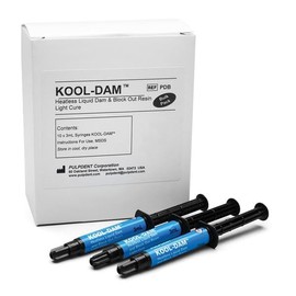 Pulpdent Corp Pulpdent PDB Kool-Dam Heatless Liquid Light Cure Dam Material Bulk Kit 10/Pk 3 mL