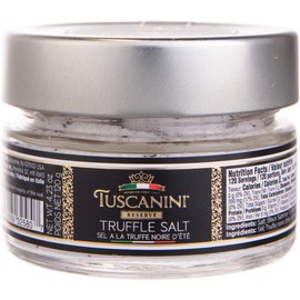 Tuscanini Reserve Black Truffle Salt, 4.23oz | Fine & Coarse Sea Salt with Dried Black Summer Truffles | Product of Italy | Truffle Seasoning Salt for Seaoning Fine Steaks, Popcorn, Fries & More | Certified Kosher