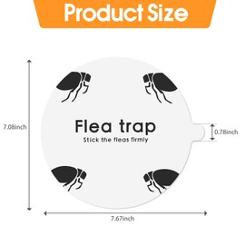 Flea Trap Sticky Pads Refills, 10 Pack 7.1 Inch Round Replacement Glue Boards Refill Discs for Most Flea Light Trap for Inside Your Home, Non-Toxic Family Pet Safe Sticky Board for Indoor Bed Bug Lamp