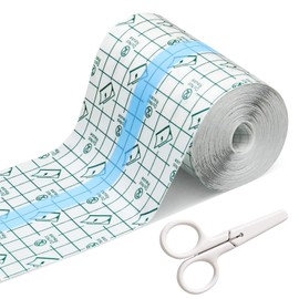 DAWRIS Waterproof Transparent Bandage, 10 cm x 10 m Shower Plaster, Waterproof, Tattoo Aftercare Waterproof Bandage, Transparent Plaster Roll for Sports, Swimming, Showers and Tattoos etc