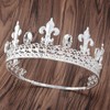 Retro Men's Metal Round Crown King Ornament Royal Cosplay Props