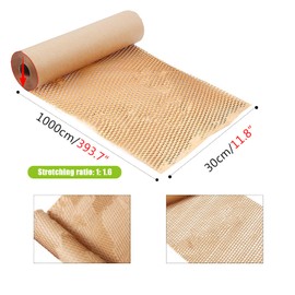 Honeycomb Packing Paper Roll Brown Packing Paper Bubble Wrap for Packing Material Recyclable Cushioning Wrap for Moving and Shipping Glass Breakables,Brown,11.8"x393.7", 30CMx10M