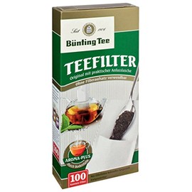 100 x Bünting Tea Tea Strainer Teapot Filter (with practical Chamfering Bracket.)