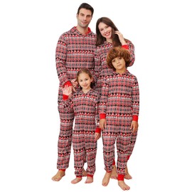 Matching Christmas Onesie Pajamas for Family, Adult Onesie Xmas Pjs with Zipper Holiday Loungewear One Piece Hooded Christmas Onesie Sleepwear for Couples/Women/Men (Youth,4-5T,Black Tree)