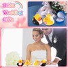 Jexine 24 Pcs Wedding Rubber Ducks Bride and Groom Rubber