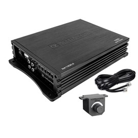Alphasonik NA1000.2 Neuron Series 1000 Watts Max 2-Channel Car Amp with 4-Way Protection Circuitry Multi-Channel Bridgeable Class A/B Amplifier Low & High Level Inputs (Remote Bass Knob Included)
