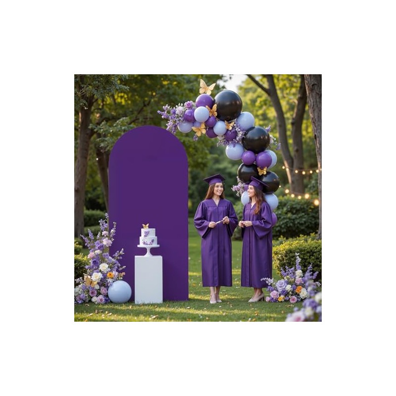 Cubierta de fondo de arco morado de 6 pies, fundas
