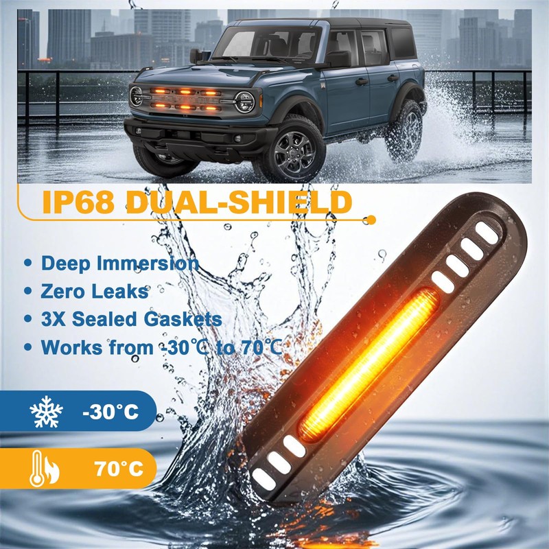 LED Grille Lights for Ford Bronco 2024 2021 2022 2023