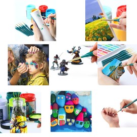 Transon Detail Thin Paint Brush Set 6pcs for Model Minature Craft and Art Painting