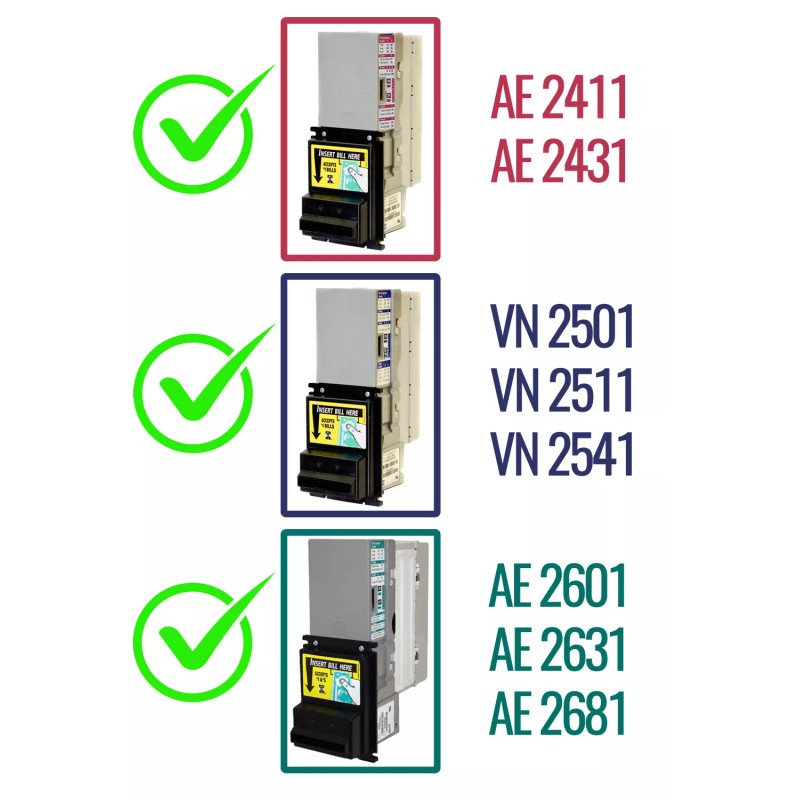 MEI MARS VN 2511 110 VOLT PULSE BILL VALIDATOR/BILL ACCEPTOR