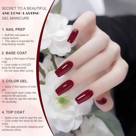 Vishine 16ml Gel Nail Polish Plum Color Gel Nail Polish Soak Off LED Gel Polish Nail Art Designs Manicure Salon DIY at Home Gift for Women Shade L359 Velvet Plum