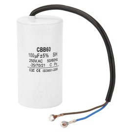 Condensador CBB60, Condensador de CA 250 V Condensador de CA 100uF Condensador 50/60 Hz Condensador de funcionamiento con cable conductor para compresor de aire