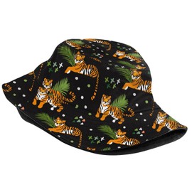 Funny Tiger Bucket Hat Unisex Cool Animal Casual Bucket Sun Hat Fisherman Cap for Fishing Hiking Camping